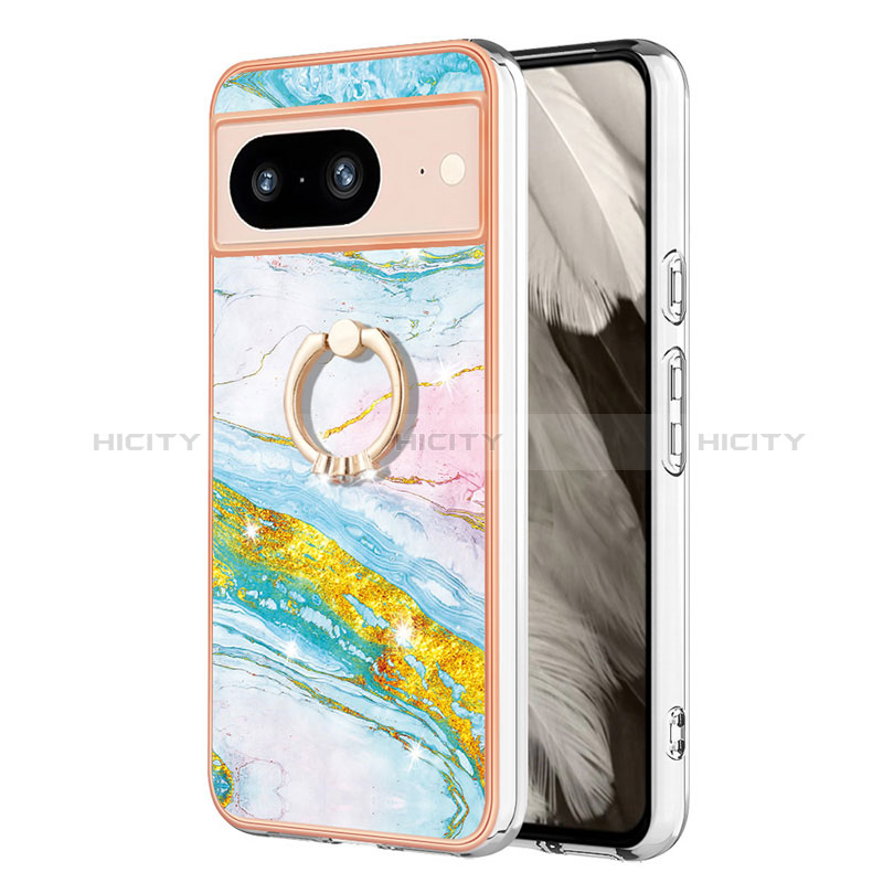 Funda Silicona Gel Goma Patron de Moda Carcasa con Anillo de dedo Soporte YB5 para Google Pixel 8 5G