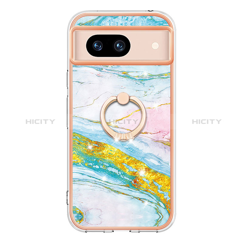 Funda Silicona Gel Goma Patron de Moda Carcasa con Anillo de dedo Soporte YB5 para Google Pixel 8a 5G