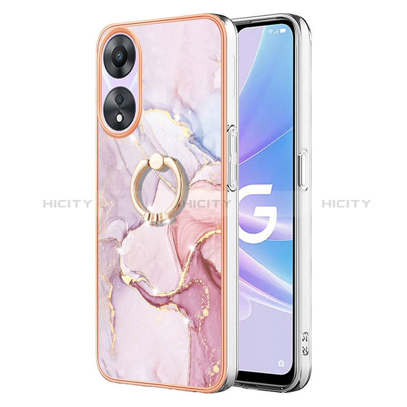 Funda Silicona Gel Goma Patron de Moda Carcasa con Anillo de dedo Soporte YB5 para Oppo A78 5G