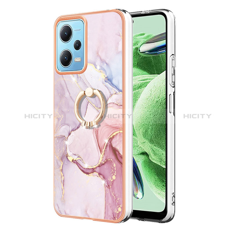 Funda Silicona Gel Goma Patron de Moda Carcasa con Anillo de dedo Soporte YB5 para Xiaomi Poco X5 5G