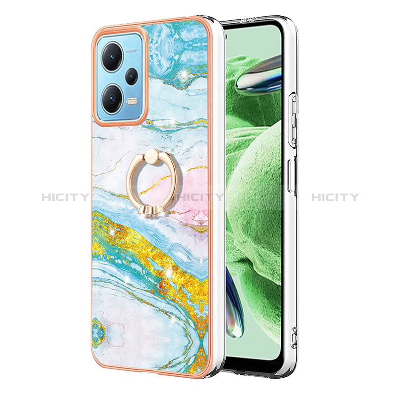 Funda Silicona Gel Goma Patron de Moda Carcasa con Anillo de dedo Soporte YB5 para Xiaomi Poco X5 5G Vistoso