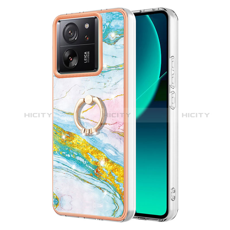 Funda Silicona Gel Goma Patron de Moda Carcasa con Anillo de dedo Soporte YB5 para Xiaomi Redmi K60 Ultra 5G