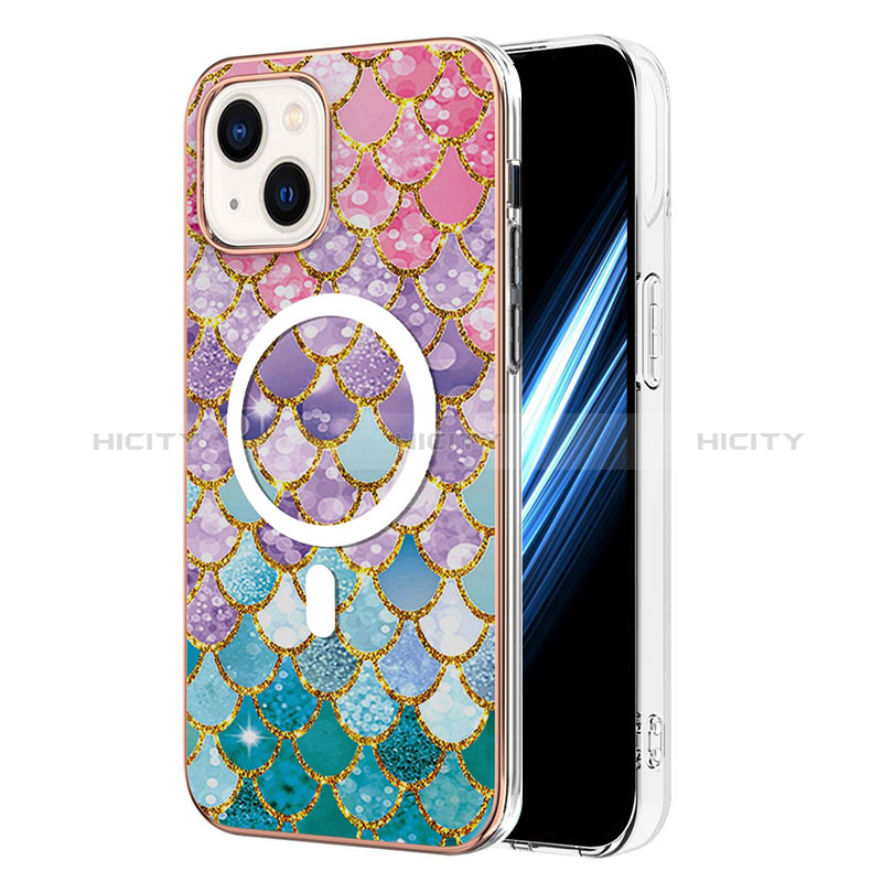 Funda Silicona Gel Goma Patron de Moda Carcasa con Mag-Safe Magnetic para Apple iPhone 14 Plus Vistoso