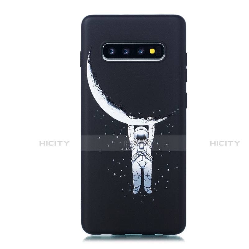 Funda Silicona Gel Goma Patron de Moda Carcasa para Samsung Galaxy S10 5G Negro