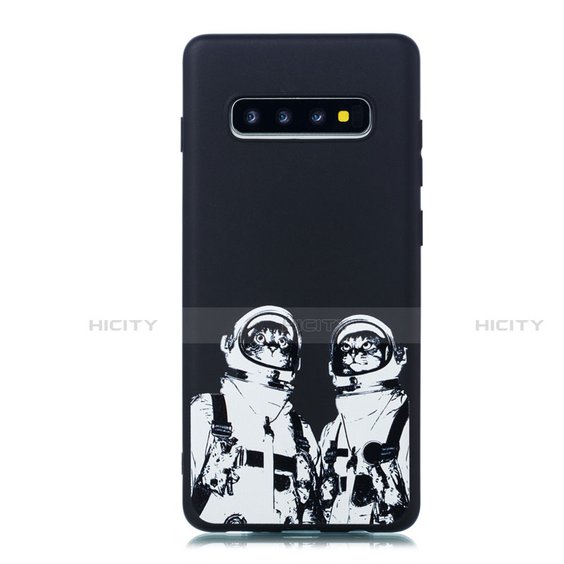 Funda Silicona Gel Goma Patron de Moda Carcasa para Samsung Galaxy S10 Plus Blanco