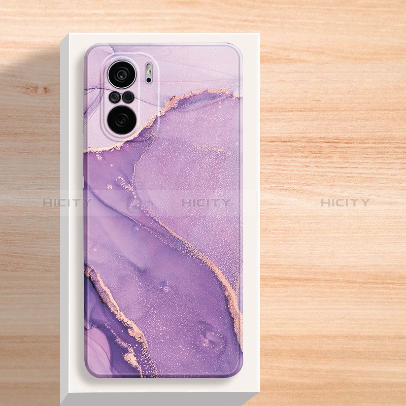 Funda Silicona Gel Goma Patron de Moda Carcasa para Xiaomi Mi 11X Pro 5G Morado