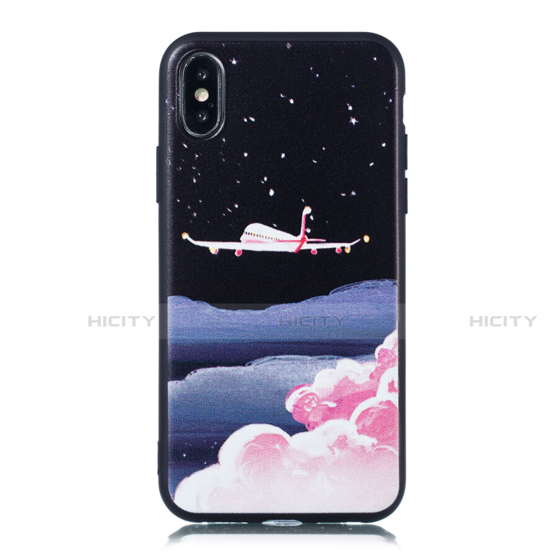 Funda Silicona Gel Goma Patron de Moda Carcasa S01 para Apple iPhone Xs Max Multicolor