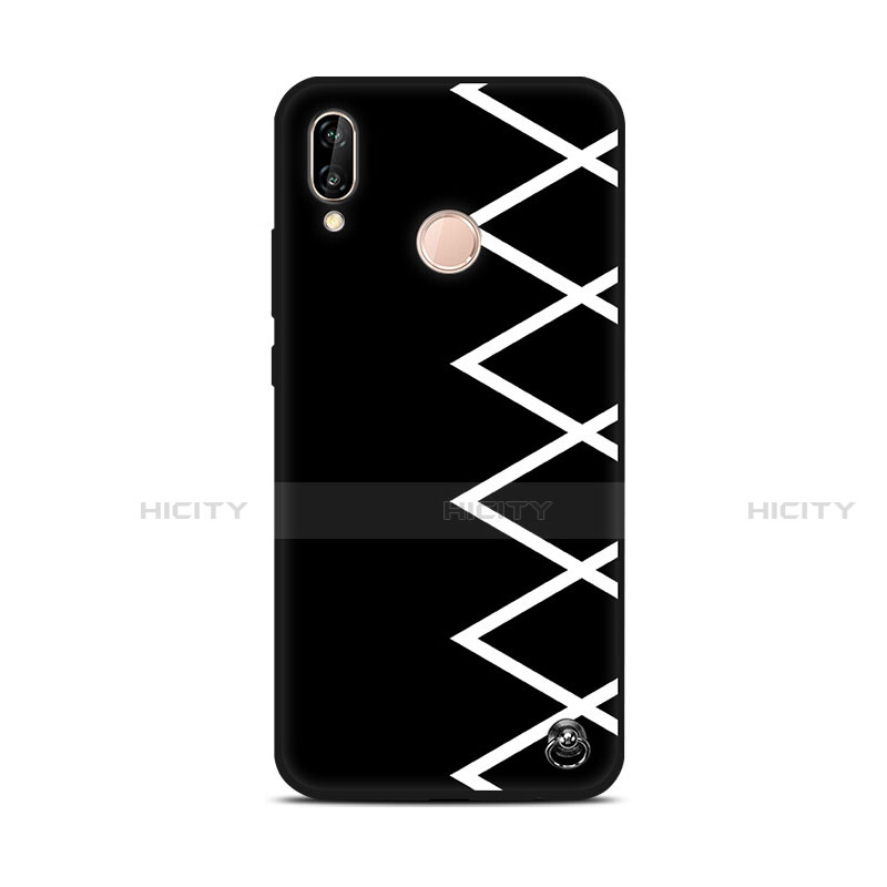 Funda Silicona Gel Goma Patron de Moda Carcasa S01 para Huawei P20 Lite