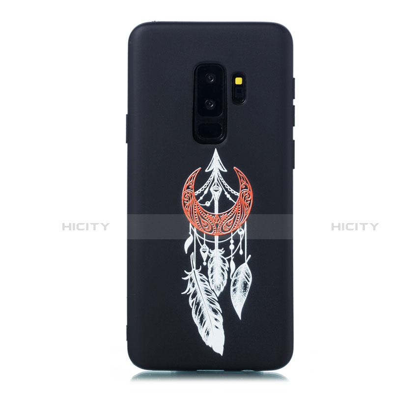 Funda Silicona Gel Goma Patron de Moda Carcasa S01 para Samsung Galaxy S9 Plus Negro