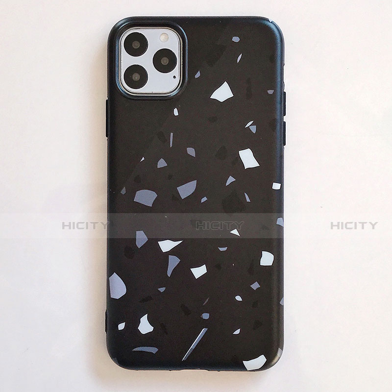 Funda Silicona Gel Goma Patron de Moda Carcasa S12 para Apple iPhone 11 Pro Negro