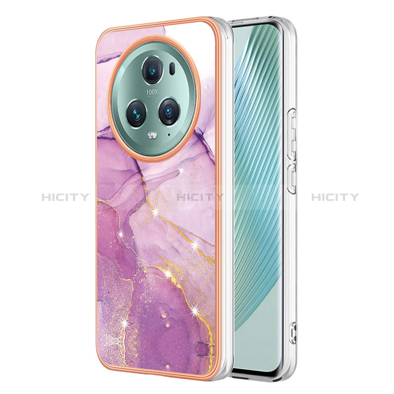 Funda Silicona Gel Goma Patron de Moda Carcasa Y01B para Huawei Honor Magic5 Lite 5G Purpura Claro