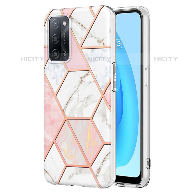 Funda Silicona Gel Goma Patron de Moda Carcasa Y01B para Oppo A53s 5G Rosa