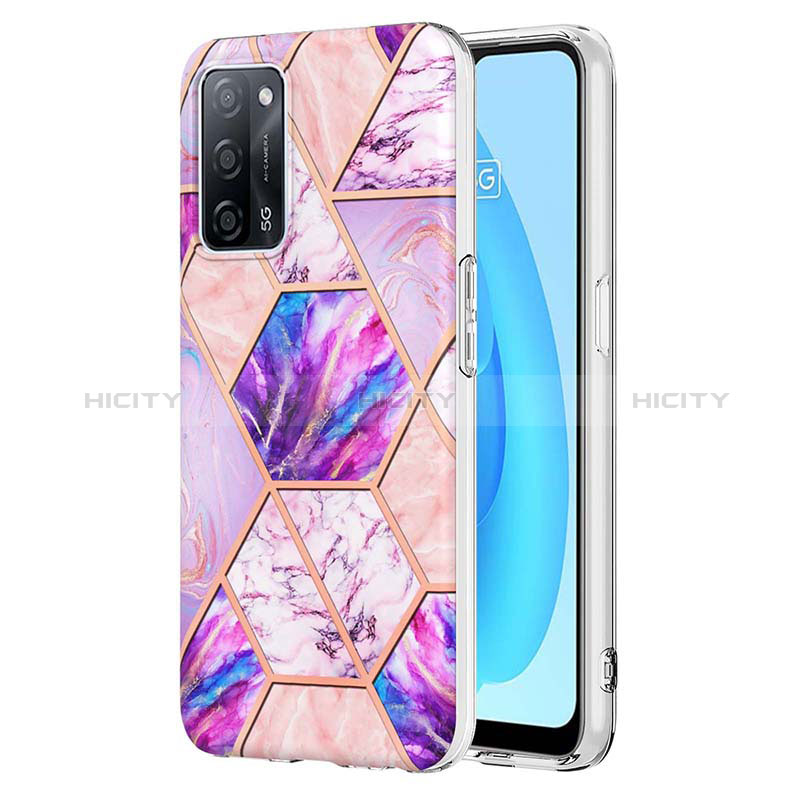 Funda Silicona Gel Goma Patron de Moda Carcasa Y01B para Oppo A56 5G Purpura Claro