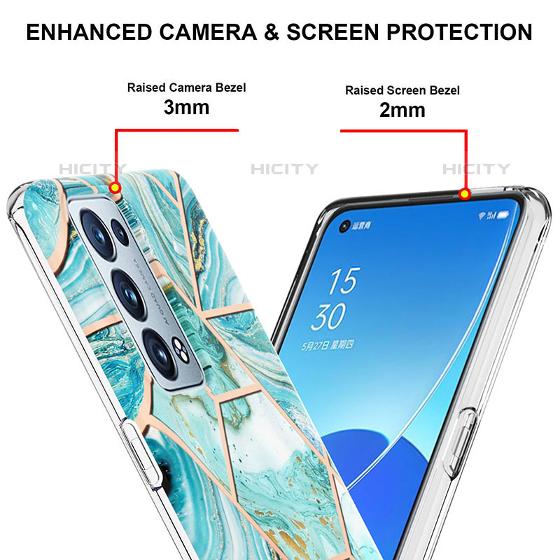 Funda Silicona Gel Goma Patron de Moda Carcasa Y01B para Oppo Reno6 Pro+ Plus 5G