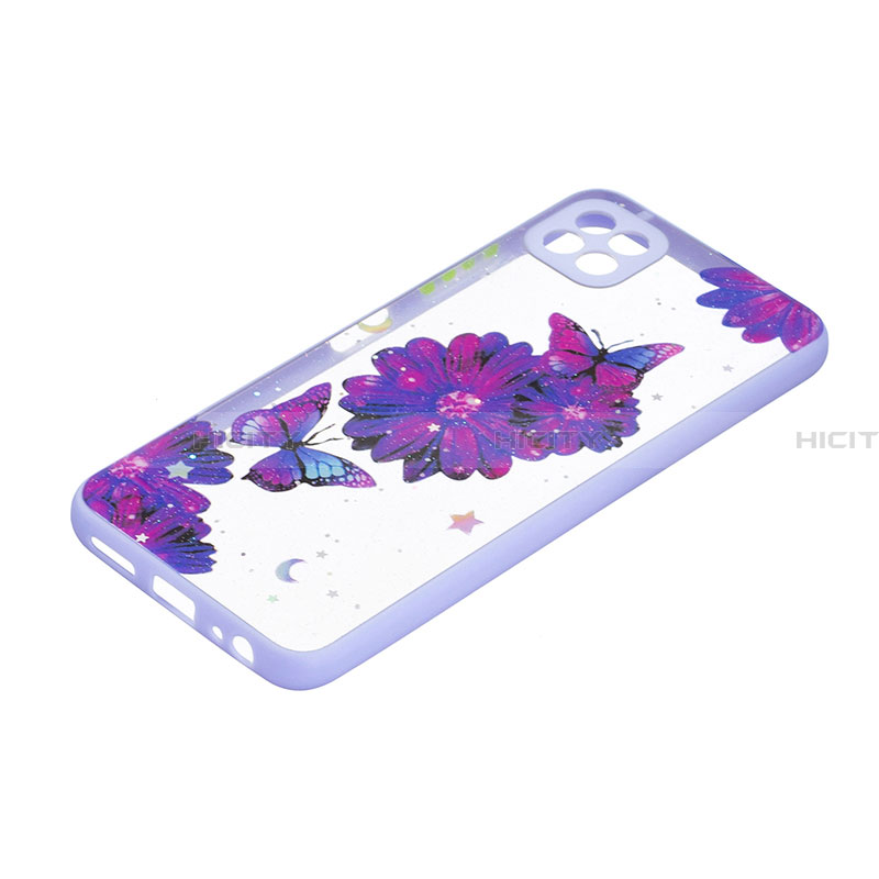 Funda Silicona Gel Goma Patron de Moda Carcasa Y01X para Samsung Galaxy A22 5G Morado