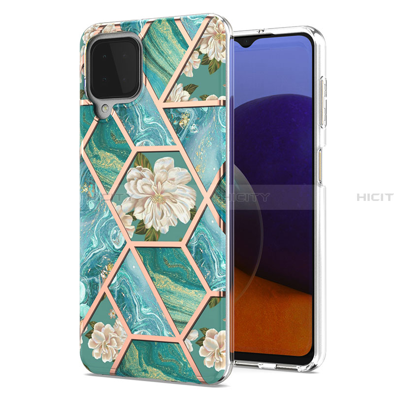 Funda Silicona Gel Goma Patron de Moda Carcasa Y02B para Samsung Galaxy A22 4G Verde