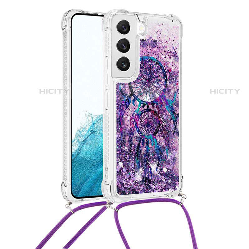 Funda Silicona Gel Goma Patron de Moda Carcasa Y02B para Samsung Galaxy S21 5G Morado