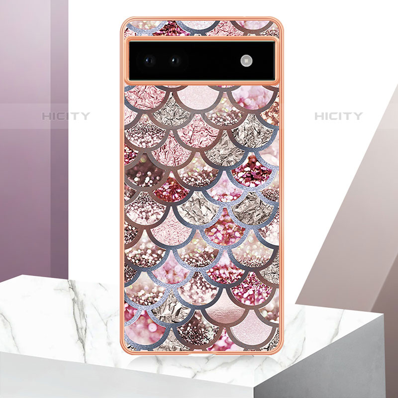 Funda Silicona Gel Goma Patron de Moda Carcasa Y04B para Google Pixel 6a 5G Marron