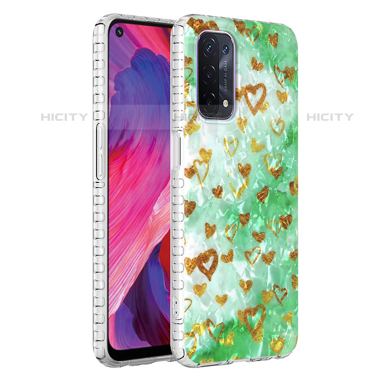 Funda Silicona Gel Goma Patron de Moda Carcasa Y04B para OnePlus Nord N200 5G Menta Verde