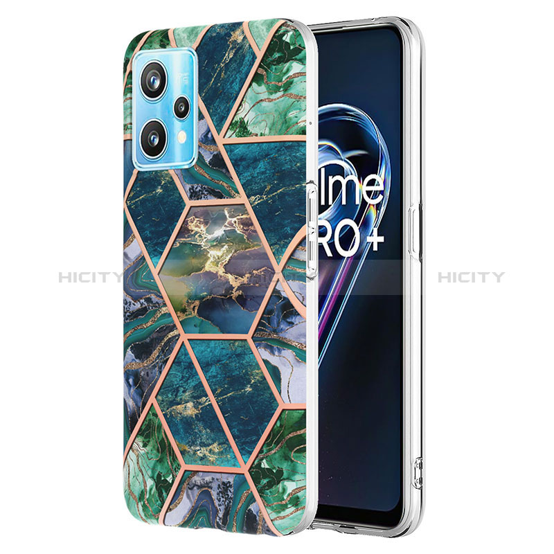 Funda Silicona Gel Goma Patron de Moda Carcasa Y04B para Realme 9 Pro 5G Verde Noche