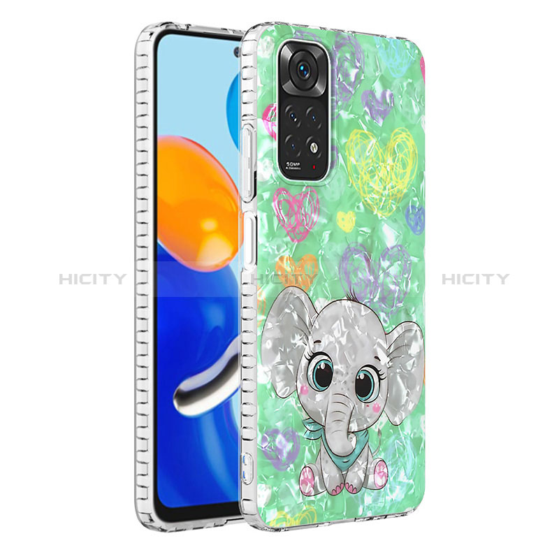 Funda Silicona Gel Goma Patron de Moda Carcasa Y04B para Xiaomi Redmi Note 11 4G (2022) Menta Verde