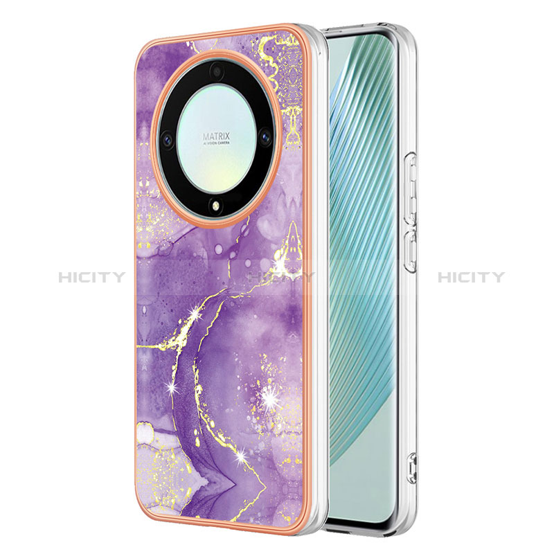 Funda Silicona Gel Goma Patron de Moda Carcasa Y05B para Huawei Honor Magic5 Lite 5G Morado