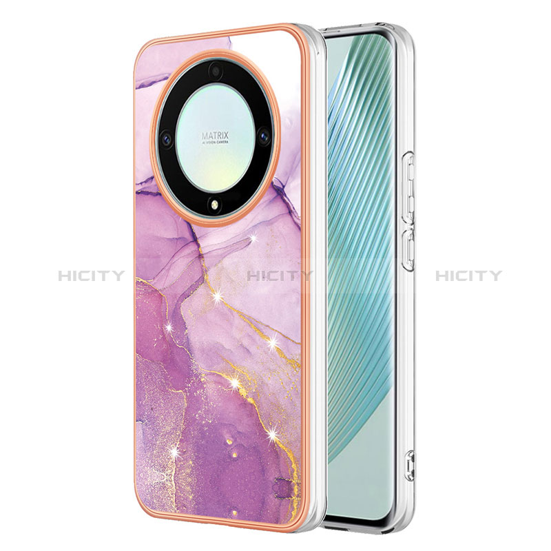 Funda Silicona Gel Goma Patron de Moda Carcasa Y05B para Huawei Honor Magic5 Lite 5G Purpura Claro