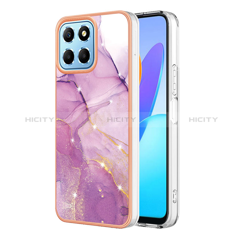 Funda Silicona Gel Goma Patron de Moda Carcasa Y05B para Huawei Honor X8a 5G Purpura Claro