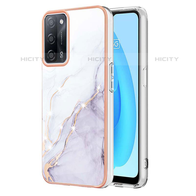 Funda Silicona Gel Goma Patron de Moda Carcasa Y05B para Oppo A53s 5G Blanco