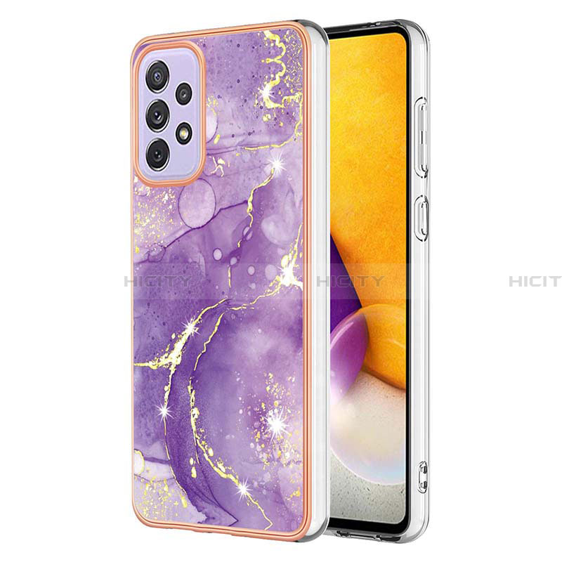 Funda Silicona Gel Goma Patron de Moda Carcasa Y05B para Samsung Galaxy A13 4G Morado