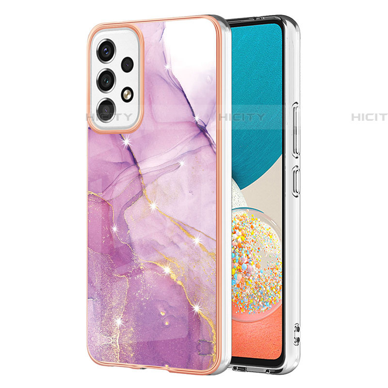 Funda Silicona Gel Goma Patron de Moda Carcasa Y05B para Samsung Galaxy A53 5G Purpura Claro