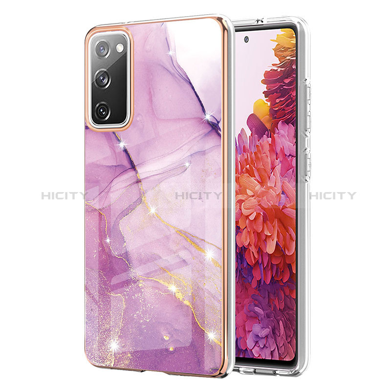 Funda Silicona Gel Goma Patron de Moda Carcasa Y05B para Samsung Galaxy S20 FE 5G Purpura Claro