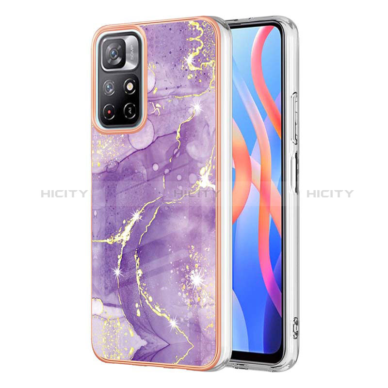 Funda Silicona Gel Goma Patron de Moda Carcasa Y05B para Xiaomi Poco M4 Pro 5G Morado