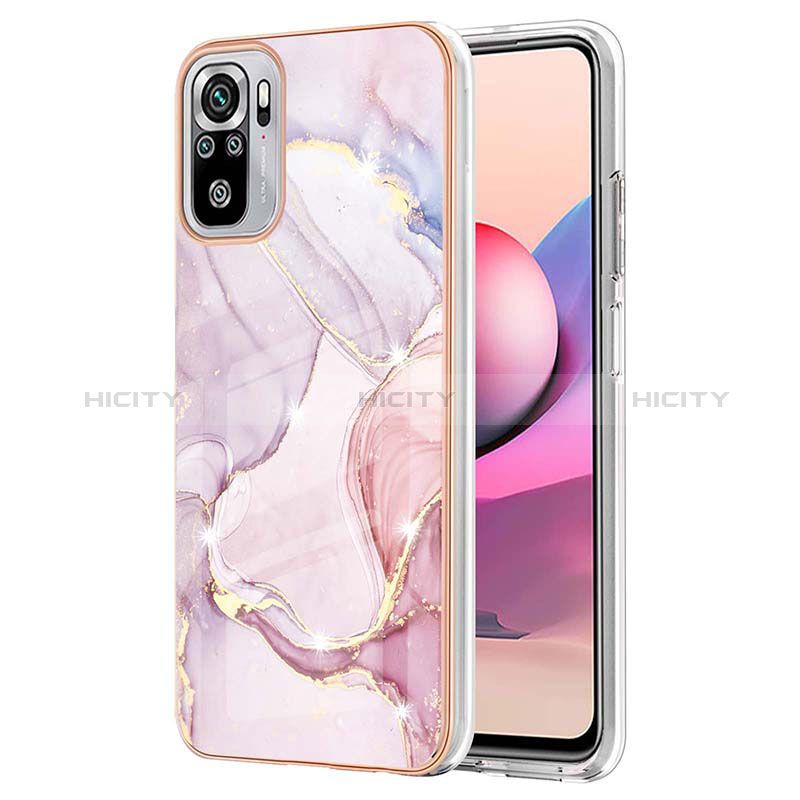 Funda Silicona Gel Goma Patron de Moda Carcasa Y05B para Xiaomi Redmi Note 10 4G Rosa