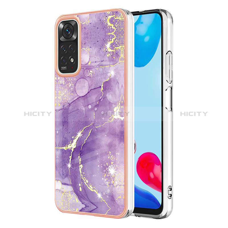 Funda Silicona Gel Goma Patron de Moda Carcasa Y05B para Xiaomi Redmi Note 11 4G (2022) Morado