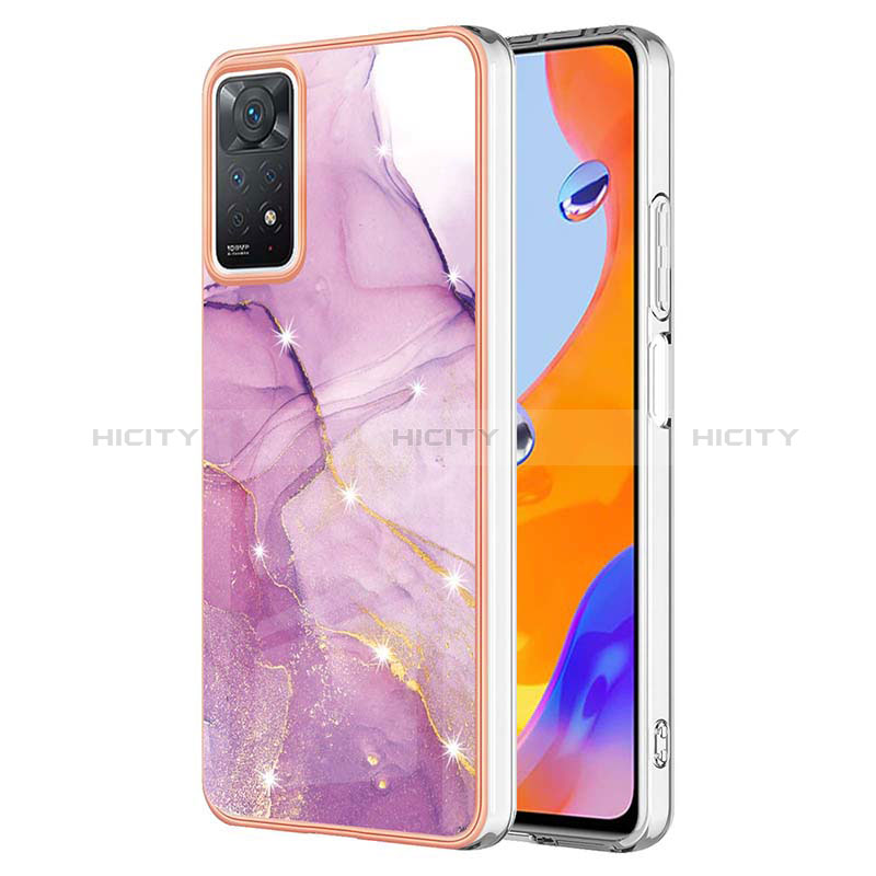 Funda Silicona Gel Goma Patron de Moda Carcasa Y05B para Xiaomi Redmi Note 12 Pro 4G Purpura Claro