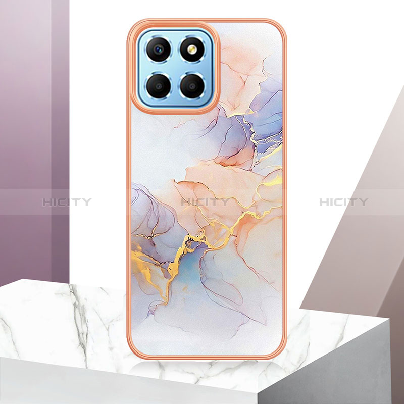 Funda Silicona Gel Goma Patron de Moda Carcasa Y06B para Huawei Honor X6 Purpura Claro