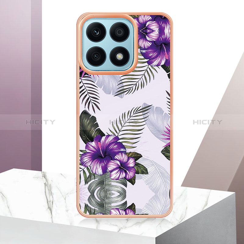 Funda Silicona Gel Goma Patron de Moda Carcasa Y06B para Huawei Honor X8a 4G Morado