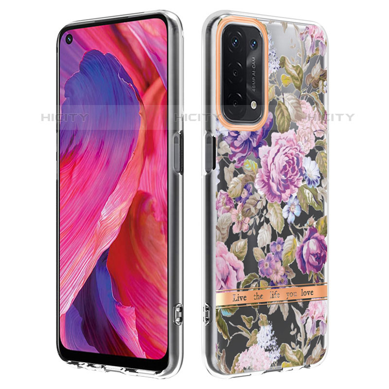 Funda Silicona Gel Goma Patron de Moda Carcasa Y06B para OnePlus Nord N200 5G Purpura Claro