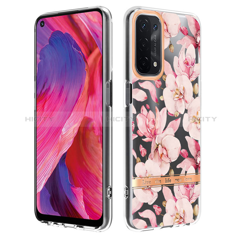 Funda Silicona Gel Goma Patron de Moda Carcasa Y06B para Oppo A74 5G Rosa