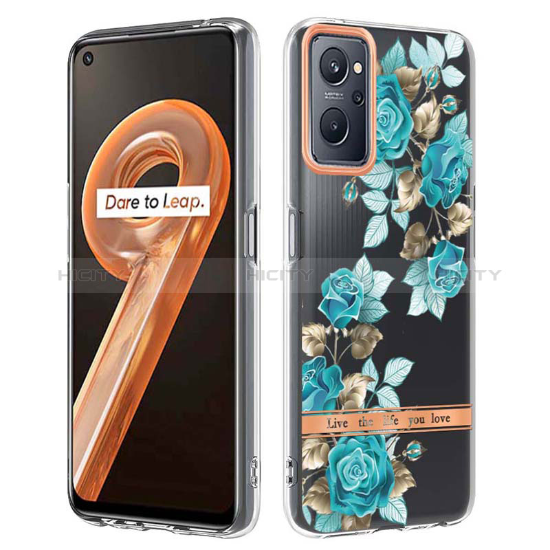 Funda Silicona Gel Goma Patron de Moda Carcasa Y06B para Oppo A96 4G Cian