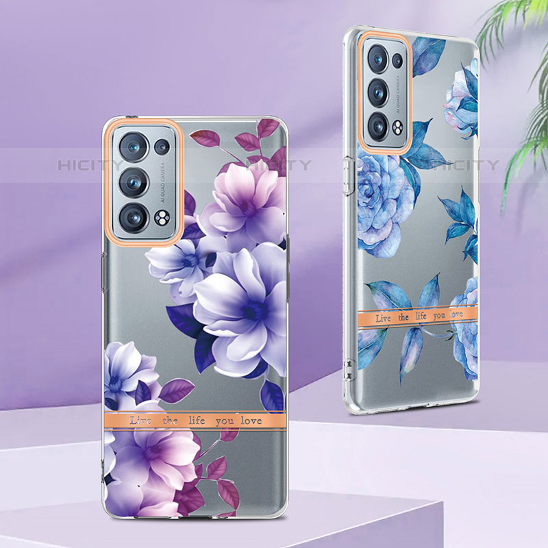 Funda Silicona Gel Goma Patron de Moda Carcasa Y06B para Oppo Reno6 Pro+ Plus 5G