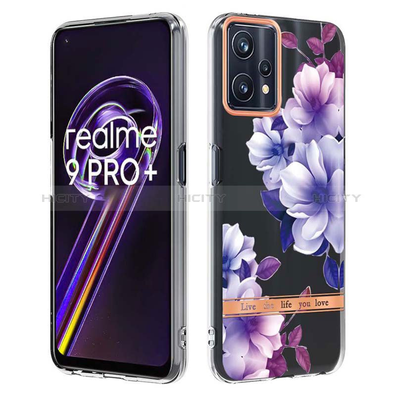 Funda Silicona Gel Goma Patron de Moda Carcasa Y06B para Realme 9 4G Morado