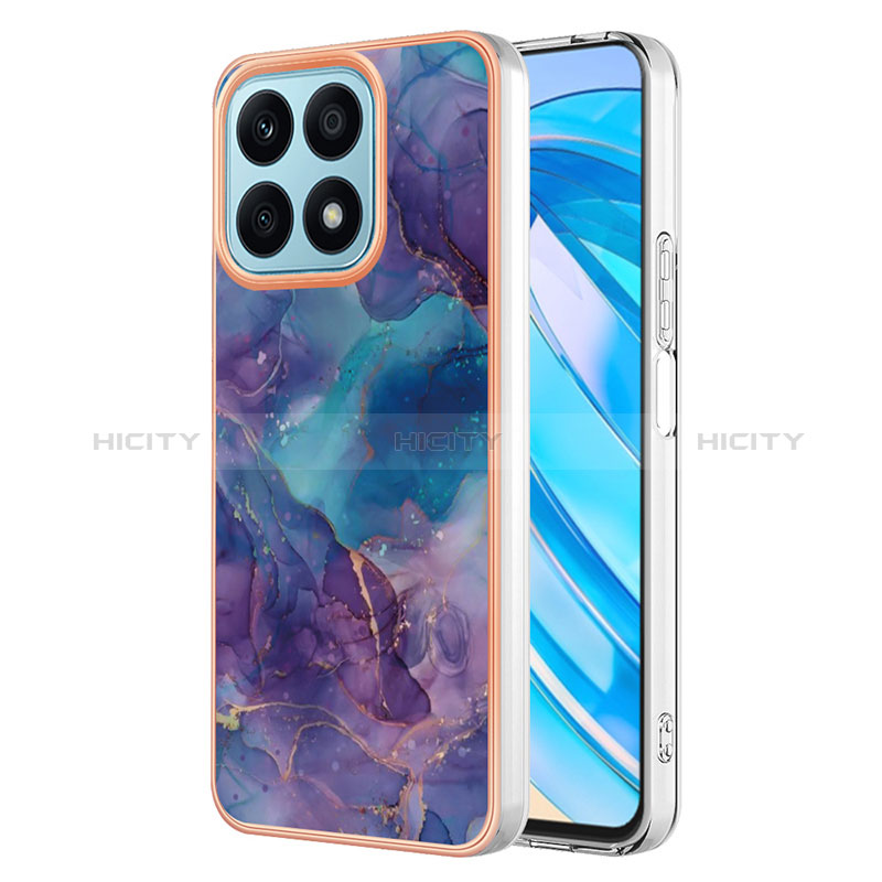 Funda Silicona Gel Goma Patron de Moda Carcasa Y07B para Huawei Honor X8a 4G Morado