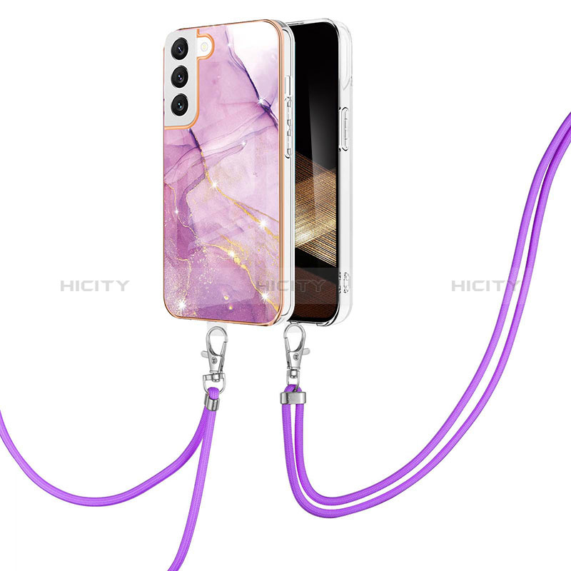 Funda Silicona Gel Goma Patron de Moda Carcasa Y21B para Samsung Galaxy S24 Plus 5G Purpura Claro