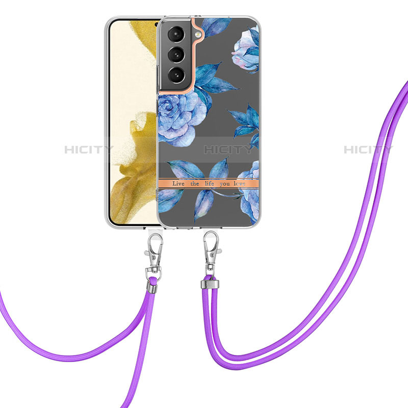 Funda Silicona Gel Goma Patron de Moda Carcasa Y22B para Samsung Galaxy S22 Plus 5G Azul