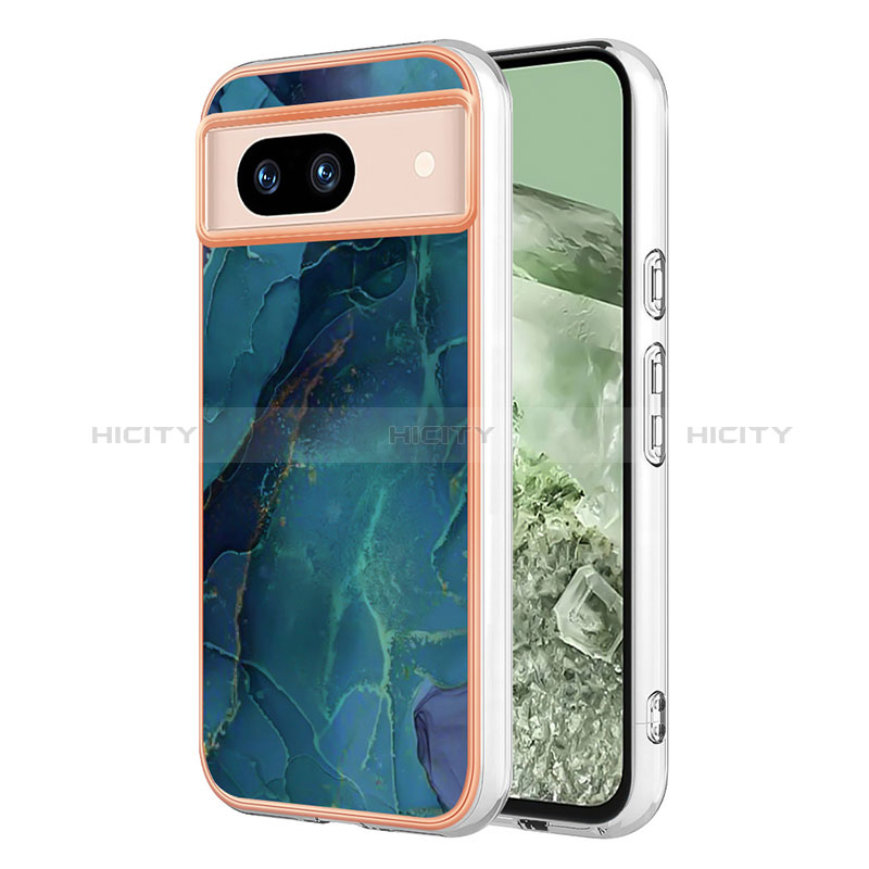 Funda Silicona Gel Goma Patron de Moda Carcasa YB1 para Google Pixel 8a 5G Verde