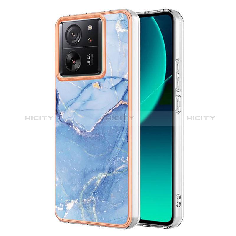 Funda Silicona Gel Goma Patron de Moda Carcasa YB1 para Xiaomi Mi 13T Pro 5G Azul