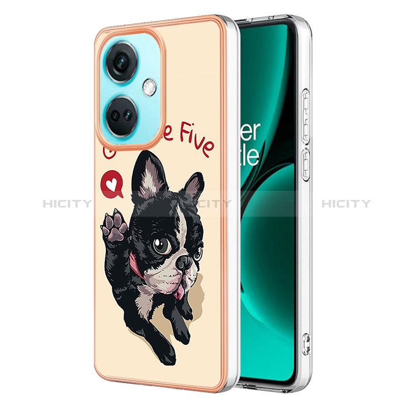 Funda Silicona Gel Goma Patron de Moda Carcasa YB2 para OnePlus Nord CE 3 5G Caqui