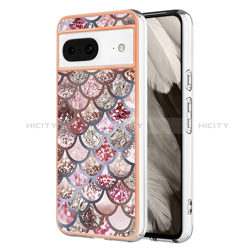 Funda Silicona Gel Goma Patron de Moda Carcasa YB3 para Google Pixel 8 5G Marron